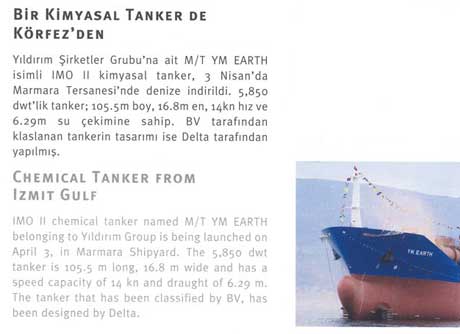 Deniz Ticareti: Chemical Tanker from Korfez Gulf